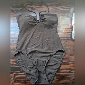 Calvin Klein Brown One-Piece Swimsuit Size 10